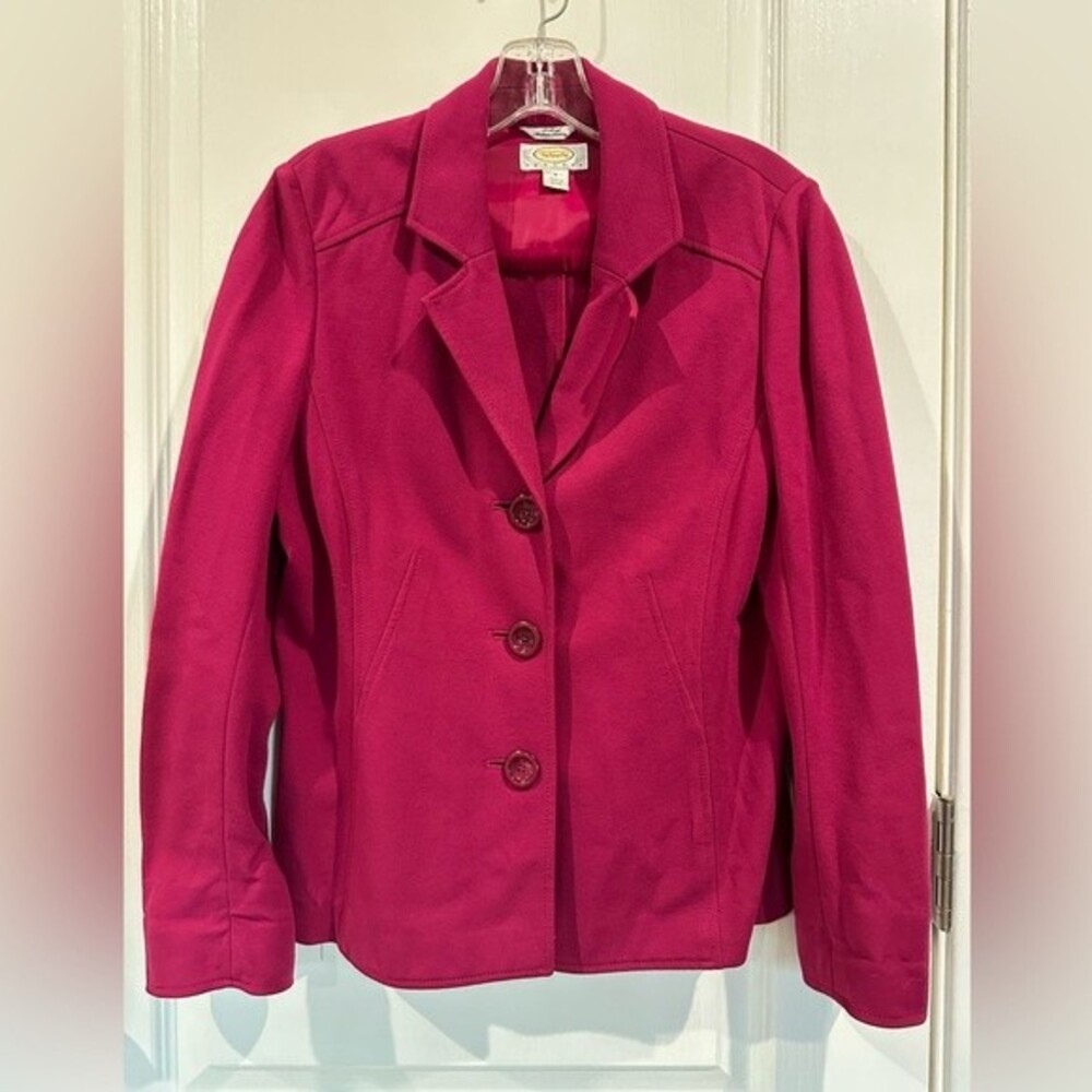 Talbots Casual Blazer Jacket Italian Fabric Size 8
